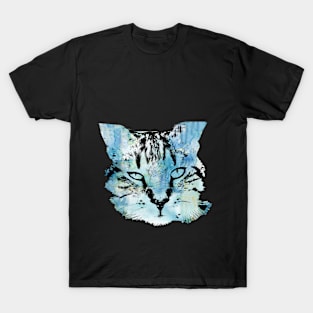 Beautiful watercolor cat face T-Shirt